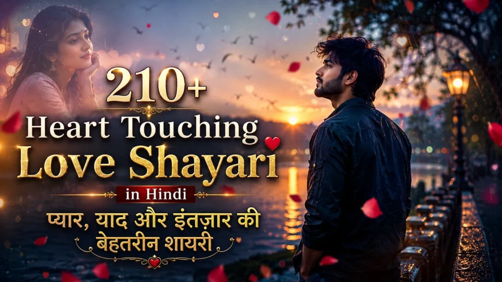 210+ Heart Touching Love Shayari in Hindi | प्यार, याद और इंतज़ार की बेहतरीन शायरी 